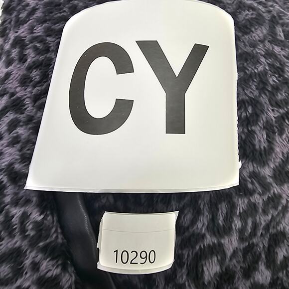 Torrid Teddy Jacket Womens 00 Black Grey Leopard Animal Print Leatherette Trim - Picture 10 of 11